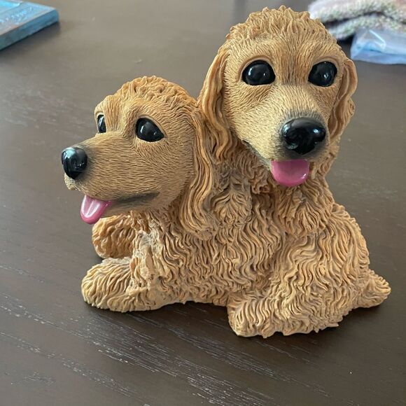 Cocker Spaniel Double Pup Ceramic 1990’s Bank Figure - Picture 10 of 14
